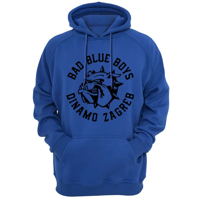 Dinamo Zagreb Hırvatistan Kötü Mavi Erkek Ultras Soccers Avrupa Bölünmüş GNK Hoodie Tişörtü Hoody Bahar Sonbahar Sezonu Hafif 51