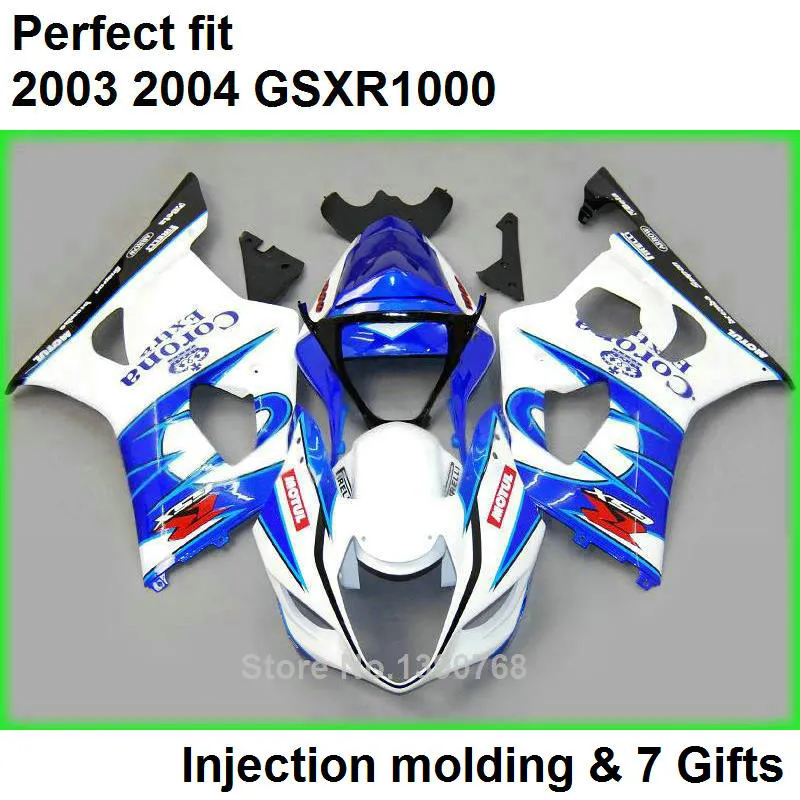 SUZUKI GSXR 1000 K3 2003 2004 페어 키트 GSXR1000 03 04 차체 GSXR1000 YU52 용 핫 세일링 페어링 세트