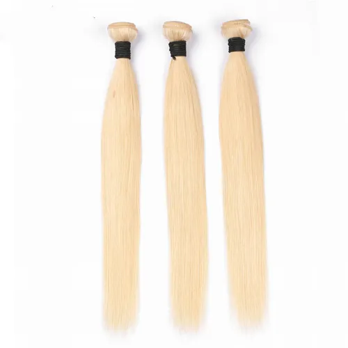 Grade 10a vente en gros de faisceaux droits brésiliens armure 1 pièce seulement faisceaux complets 613 couleur 100% Extension de cheveux humains 8-30 pouces