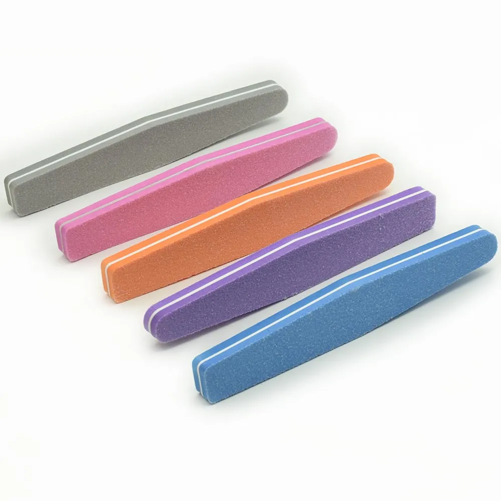 Double Side Nail files buffer 100/180 Trimmer Buffer lime a ongle Nail Art Tools Washable Buffing Sanding File Sponge