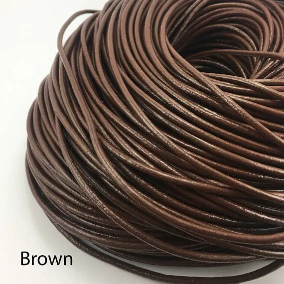 2mm 100m Cowhide Genuine Leather Cords String Rope Jewelry Beading String 100m For Bracelet & Necklace DIY Jewelry Accessor313q