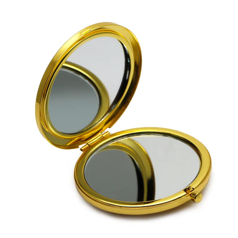 Espelho compacto dourado em branco de 70 mm faça você mesmo espelho de bolso de metal faça você mesmo #M070KG 100 peças/lote FRETE GRÁTIS
