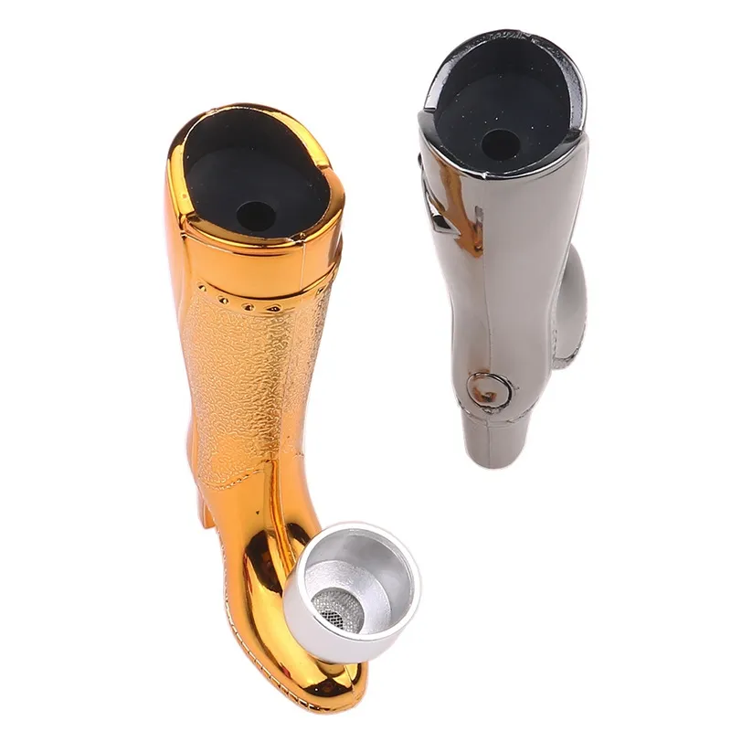 Il più nuovo tubo a forma di tubo tacco alto metallo pipe pipe narghilè shisha squisito colore colorato di alta qualità decorare design unico facile da pulire DHL