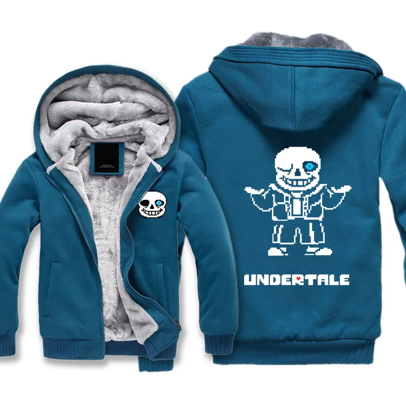 undertale costumes thickness hoodies adult velvet baseball sweatshirt red heart men winter jacket with hats coat