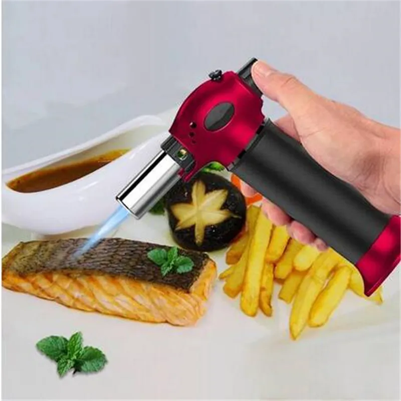 2018 barbecue tools Barbecue supplies Kitchen Torch Refillable Culinary Butane Cooking Food Blow Torch&Safety Lock Adjustable Temperature