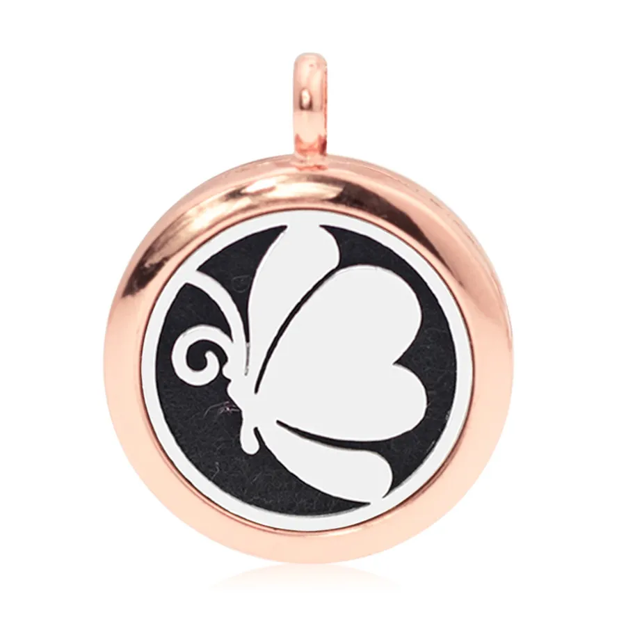 Q8 Perfume Aromatherapy essential oil Diffuser Locket 25mm Floating locket pendant (Felt Pad randomly freely) as gifts