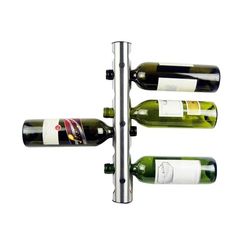 Stainless Steel Bar Wine Rack Wine Shelf Wall Mounted Holder 8 Bollles 12 Bottles Home Bar Wine Organizer Stand Barware
