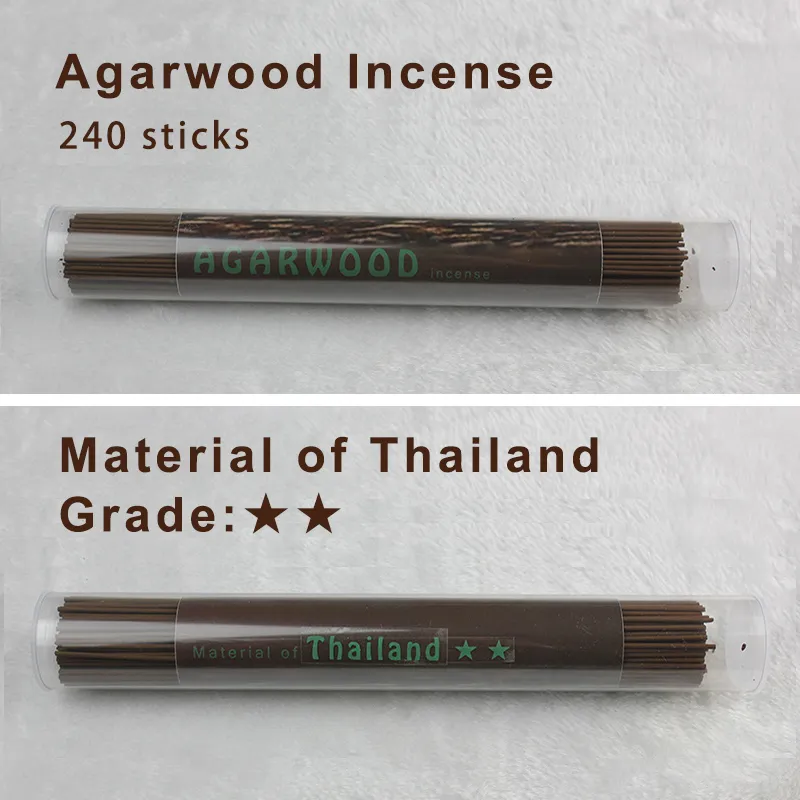 Lot de 240 bâtons en vrac pour la méditation 2 étoiles Matériau de qualité Origine de Thaïlande Bâtons d'encens en bois d'agar