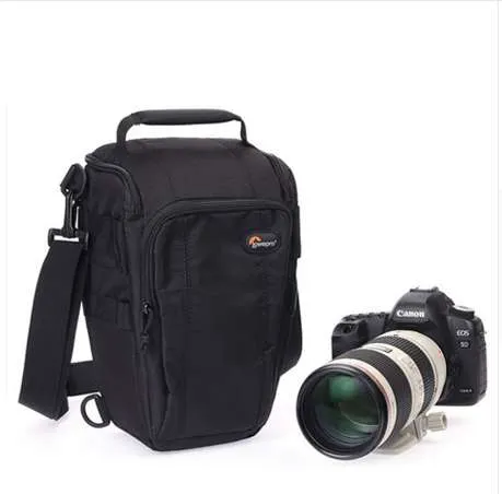 Lowepro Toploader Zoom 55 AW appareil photo reflex numérique Triangle sac à bandoulière housse de pluie Portable taille étui étui pour Canon Nikon
