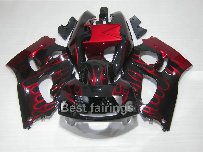 Suzuki GSXR600 GSXR750 SRAD 1996-2000 블랙 레드 GSXR 600 750 96 97 98 99 00 페어링 GV34에 대한 고품질 페어링 키트