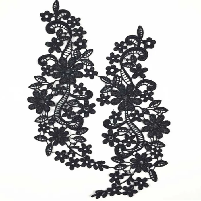 Guarnições de tecido colarinho Guarnição Decote Applique para o vestido / casamento / camisa / roupas / DIY / flor De Costura Floral Bordado rendas agradável