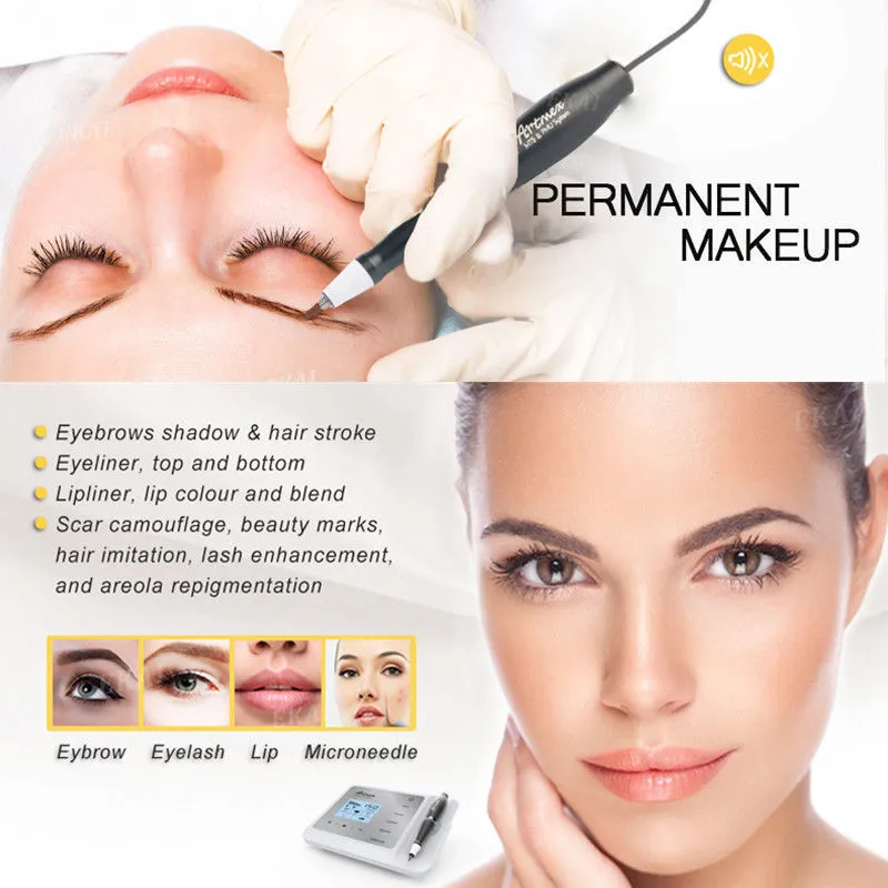 Professionell ArtMex V9 Permanent Makeup Tattoo Machine Digital Eyebrow Lip Eyeline MTS / PMU Microneedle Dr Pen Dermapen