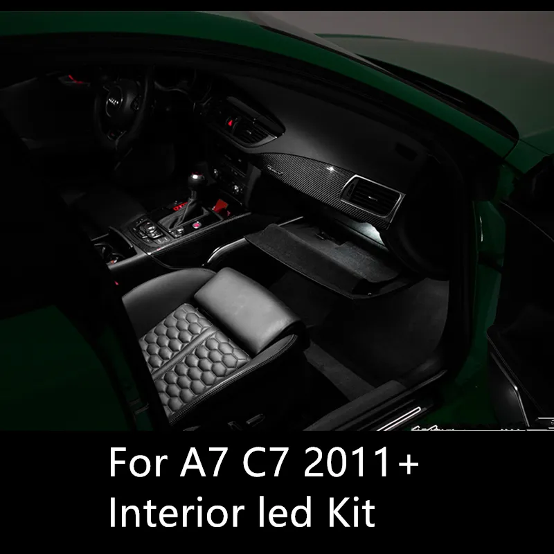 Shinman 7pcs 오류 무료 자동차 Led Audi A7 C7 RS7 액세서리에 대 한 인테리어 라이트 키트 패키지 2011-2015 인테리어 빛 Freeshipping