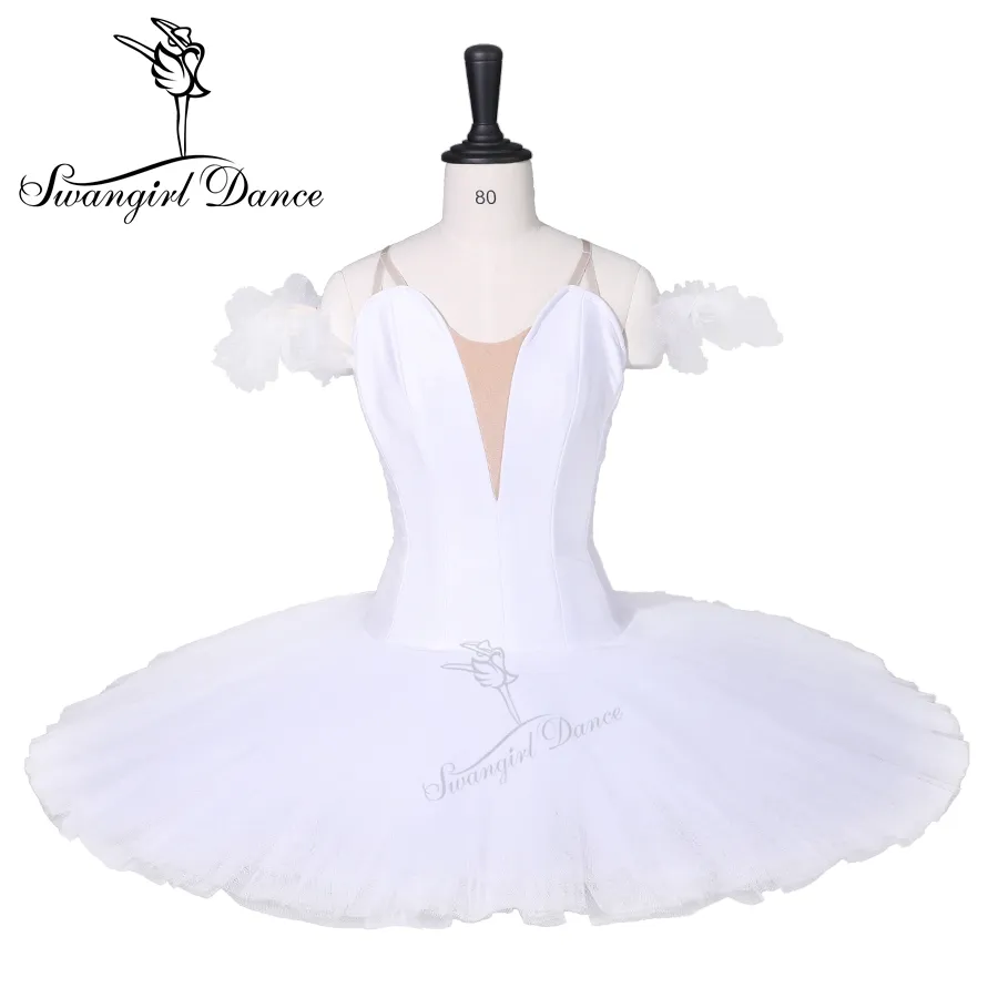 Tutu di balletto professionale White Swanlake per le donne Performance Show Stage Tutu classico Costume BT9111