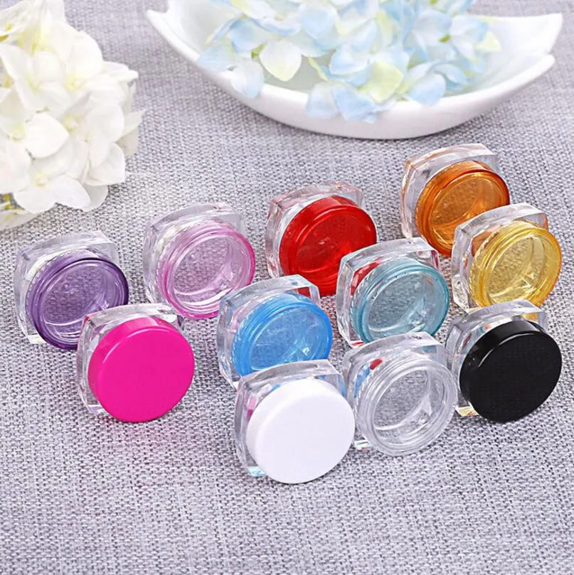 5g Mini Kosmetyk Pusty Jar Pot Gotek Do Eyeshadow Makijaż Twarz Krem Kremowy Balsam Kwadratowy Container Butelka LX1105