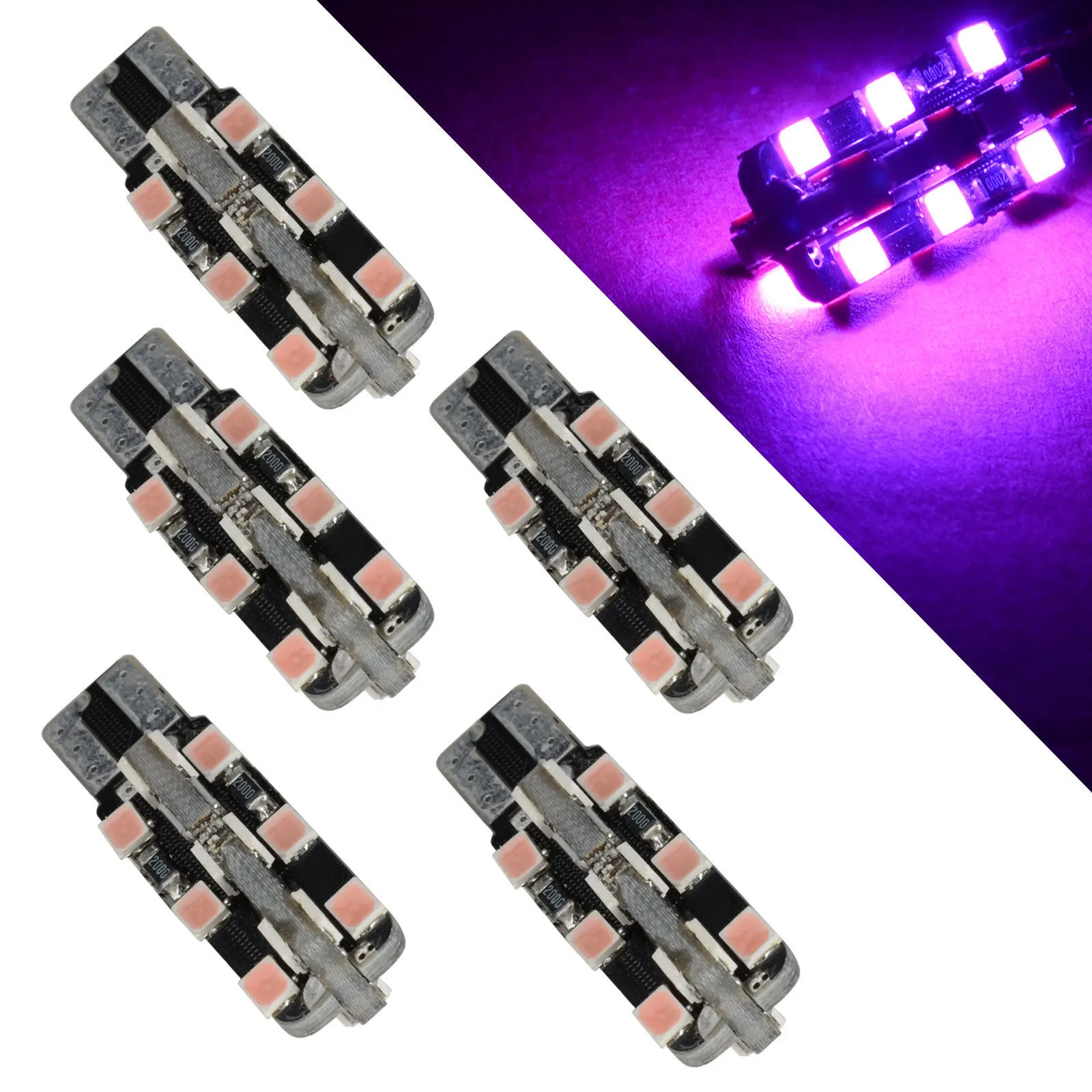 White Ba9s T10 920 168 24 2835 SMD LED Bulbs For Car indicator instrument clearance marker side signla Parking Lights