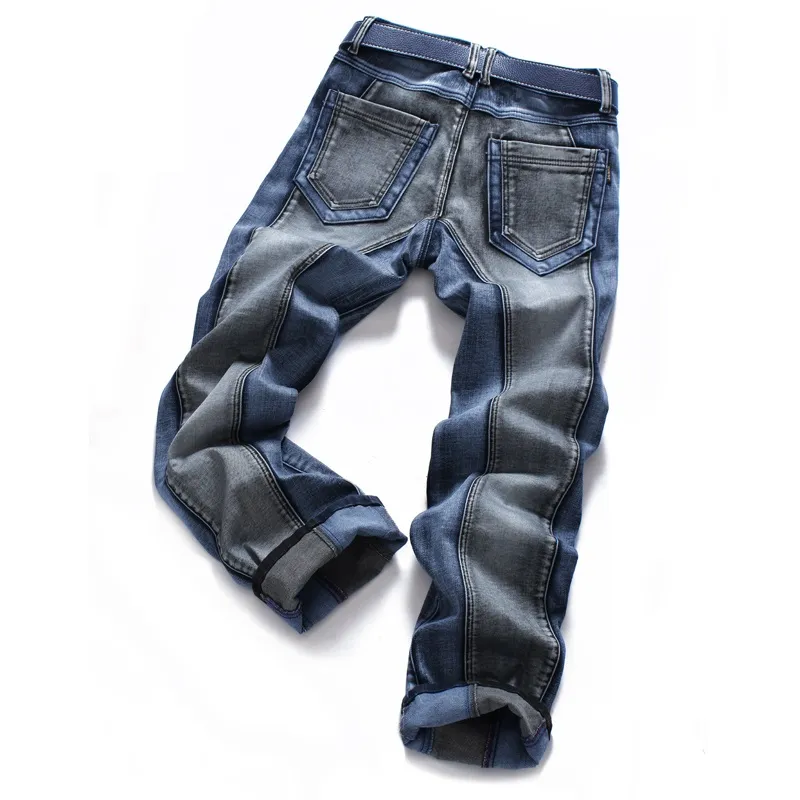 2018 Fashion Herren Rock Revival Straight Jeans Zweifarbig Zusammenfügen Herrenjeans2292