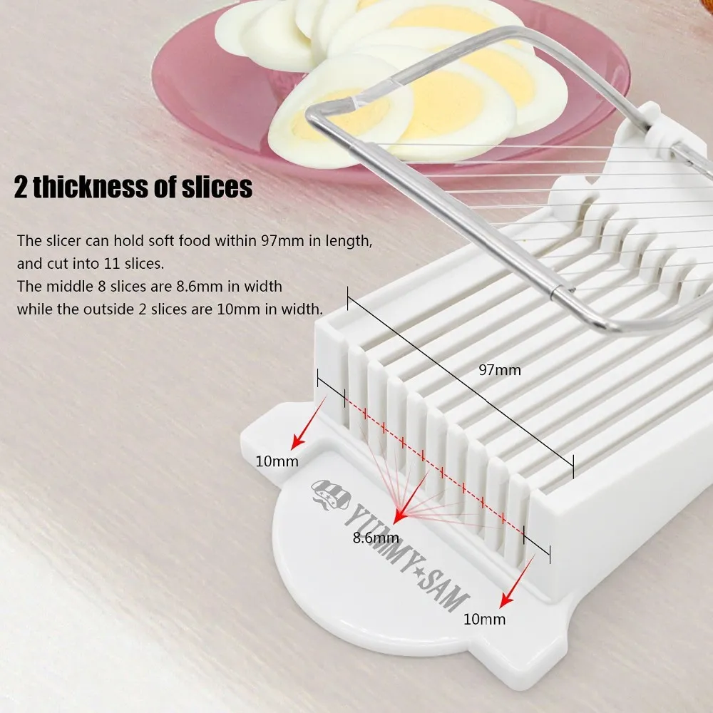 Luncheon Meat Slicer Cheese Boiled Egg Ham Cutter Fruit Slicer BPA Free 180ﾰRotatio (2)