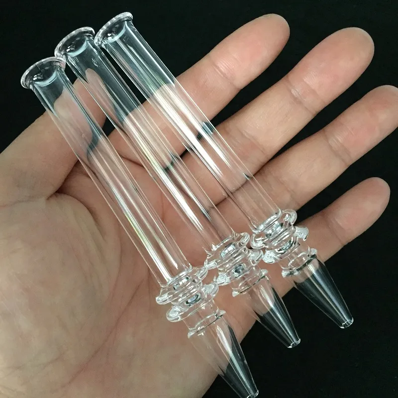 Punte filtro da 5 pollici Mini Quartz Nail Tester Quartz Dab Straw Tube Glass Water Pipes Accessori fumatori