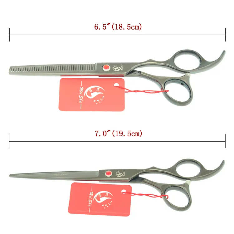 Fashionable 7.0Inch Meisha Pet Grooming Scissors Japan 440c Dog Thinning Shears Cat Straight/Curved Clippers Tijeras Kits HB0127