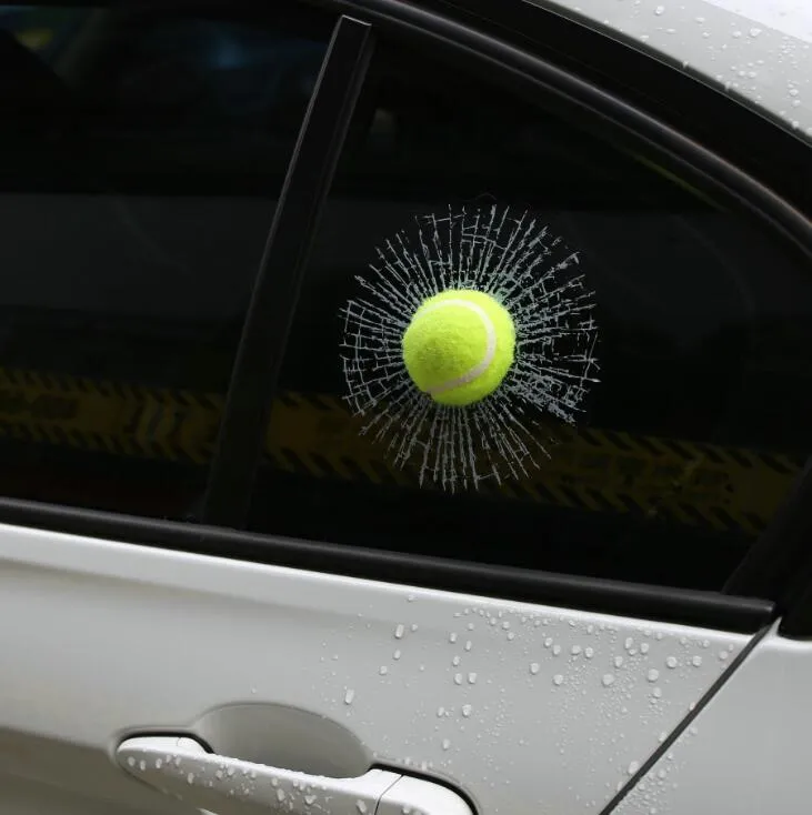 44 Adesivi per auto 3D calcio pallacanestro tennis auto da baseball Adesivo per vetro Emblema creativo per auto interessante Decorazione per auto