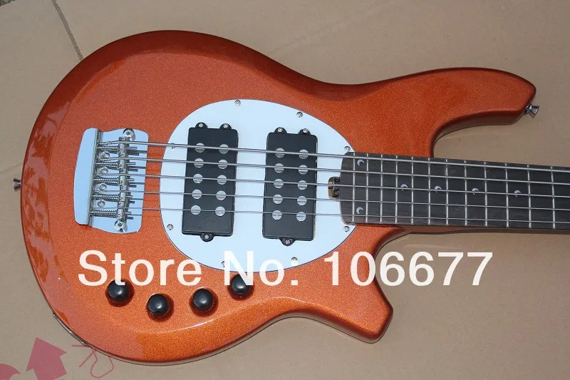 Heißer Verkauf Aktive Pickup Musicman Bongo Orange 5 String E-bass Music Man Bass Kostenloser Versand