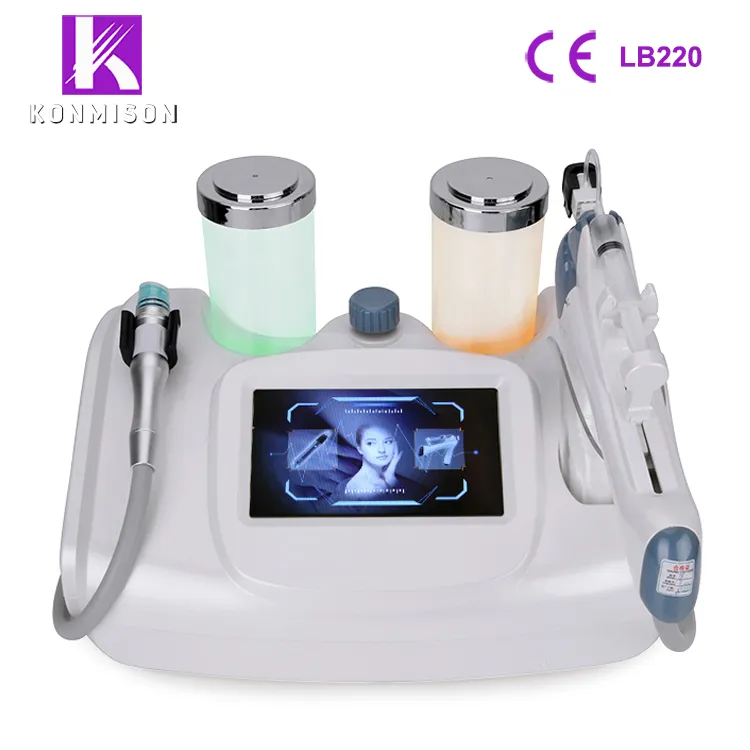 جديد وصول 2 في 1 آلة microdermabrasion الهدفي آلة rf إبرة mesotherapy للعناية بالبشرة المياه النفاثة قشر الوجه ميسو بندقية