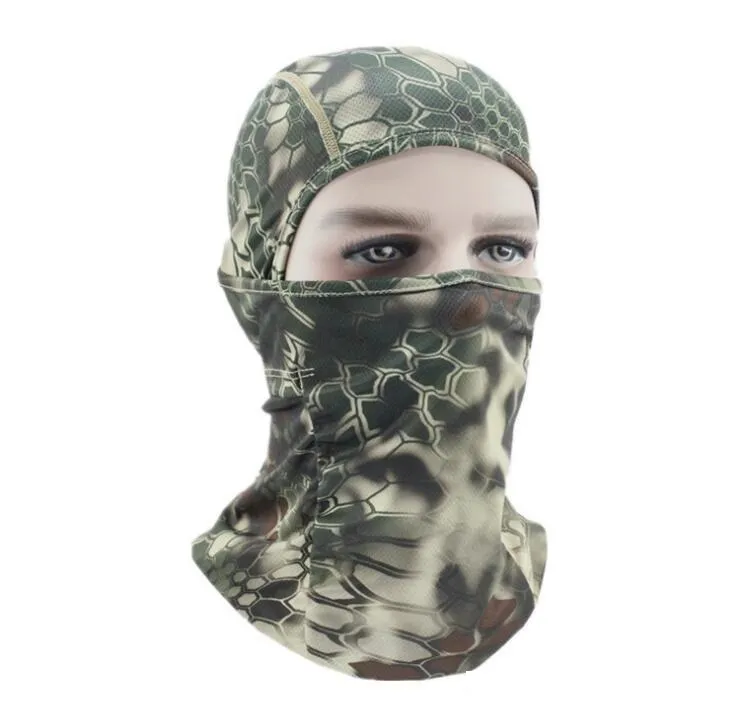 Chefe de esportes de Airsoft Tático Balaclava Camuflagem Caça Paintball Equitação Máscara de proteção de Rosto Cheio de acampamento ao ar livre Anti UV máscaras de verão