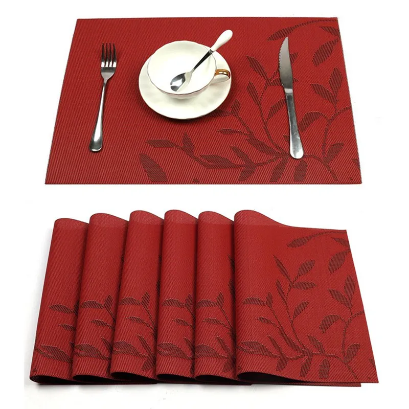 Waterproof Slip Resistant PVC Fashion Placemat Dining Table Mat For