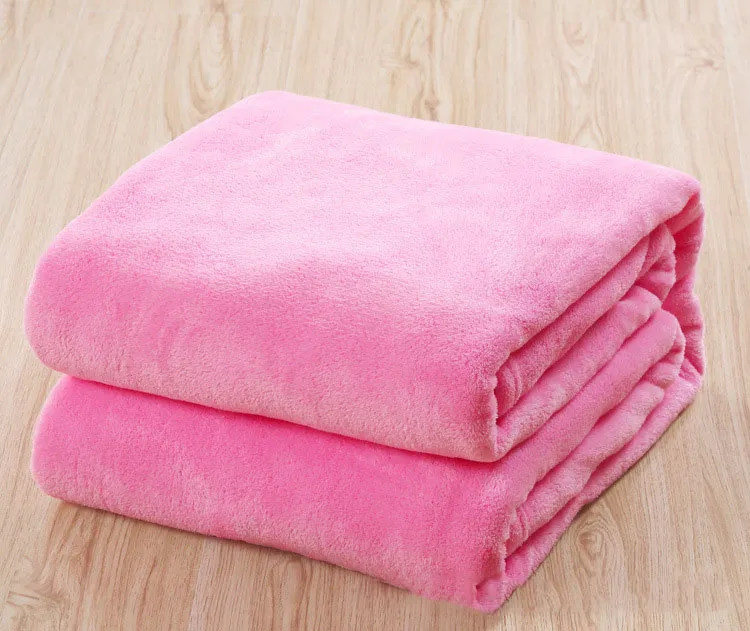 Kids Solid Color Flannel Blankets Winter Warm Blankets Sofa children Swaddling 50*70cm baby bed sheet C3743