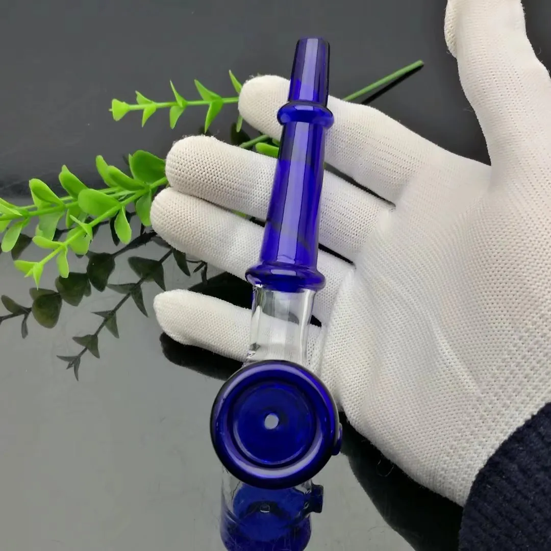 Cachimbo de vidro grosso azul Bongs de vidro por atacado Queimadores de óleo Cachimbos de vidro Tubos de água Plataformas de petróleo