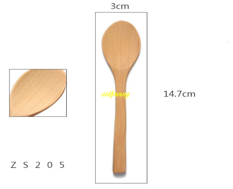 Condiment Utensil Wood Honey Coffee Spoon Small Wooden Spoon Kitchen Cooking Teaspoon Kids Ice Cream Tableware Tool