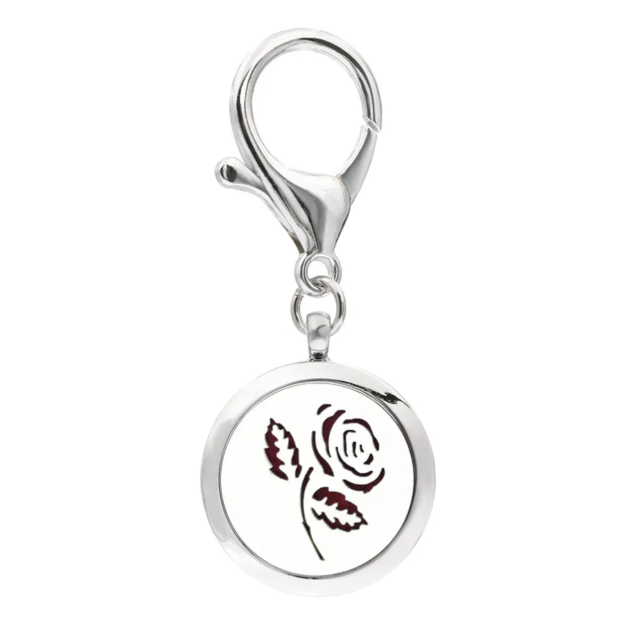 Dog/Cat Paw KeyChain Essential Oil Aroma Diffuser Perfume Locket with Lobster clasp Keychain keyring With free Pads KA61-KA70