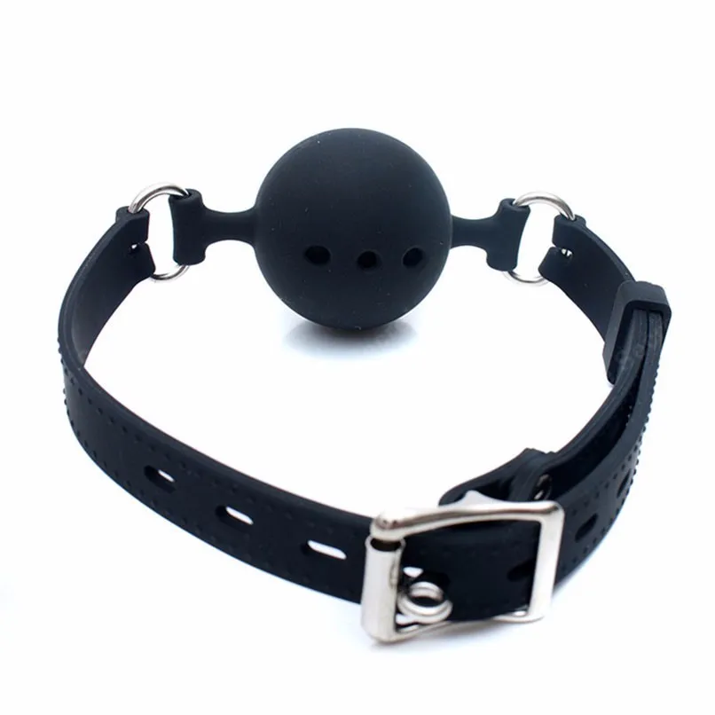 Bavaglio a sfera a bocca aperta in silicone pieno da 38 mm/43 mm/48 mm nel gioco per adulti Bondage Restrizioni Prodotti del sesso Giocattolo erotico BDSM_voghion.com
