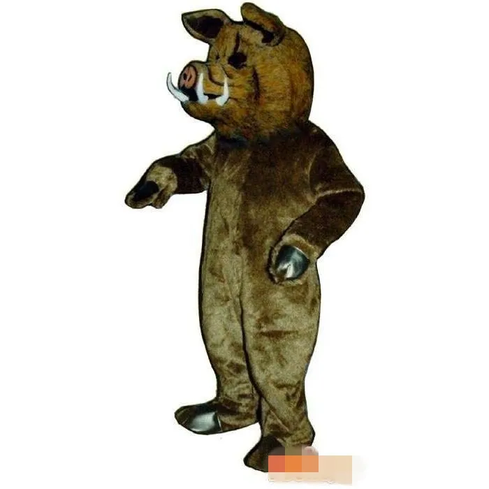 Custom Brown wild boar mascot costume Character Costume Adult Size free shipping