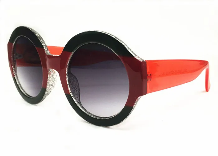 Nowa Moda Kobiet Marki Okulary 0084s 6 Kolory Ramki Błyszczący Kryształowy Projekt Okrągły Ramka Hot Lady Eyewear z oryginalnym logo i obudowy
