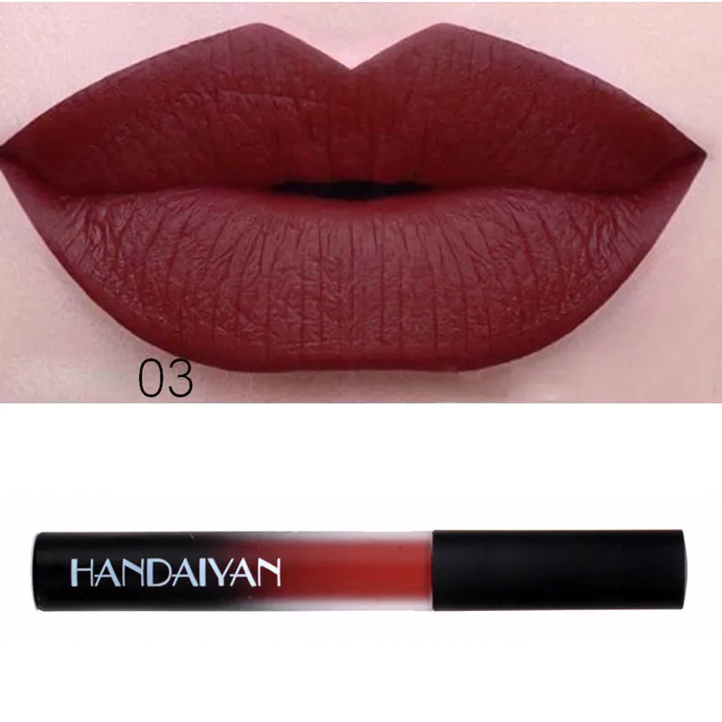 Handaiyan make-up lipstick matte fluwelen lipquid lipstick comestic naakt rode lip glanst waterdichte langdurige lip tint make-up DHL gratis