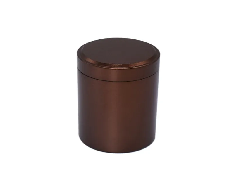 5 stks / partij 45 * 65mm aluminium legering pil box case fles houder metalen thee koffie opbergdoos jar voor outdoor trave
