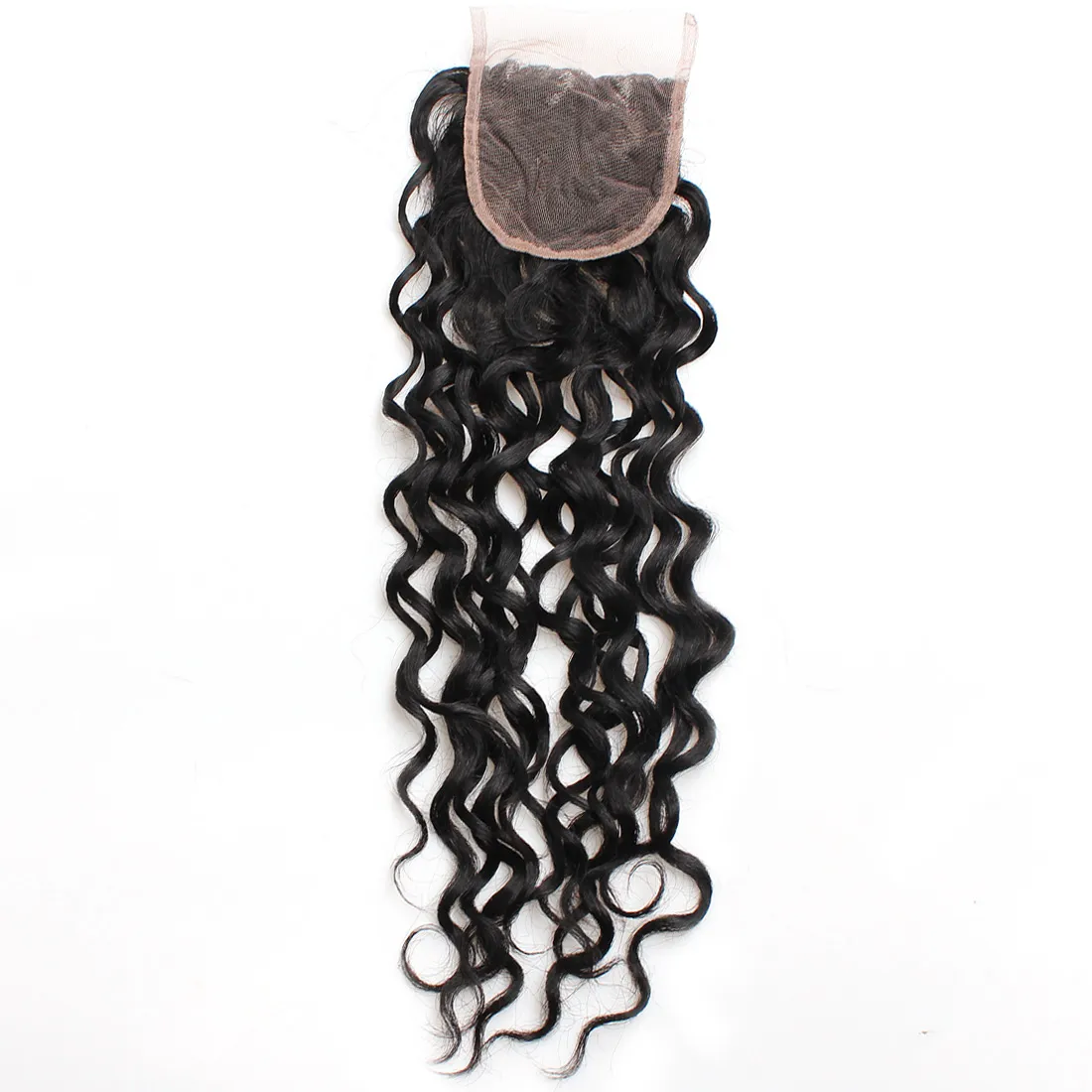 Meetu Cheap 8A Brazilian Virgin Human Hair 44 Swiss Lace Closure Straight Hair Body Loose Deep Curly Water Wave Middle Three1538998