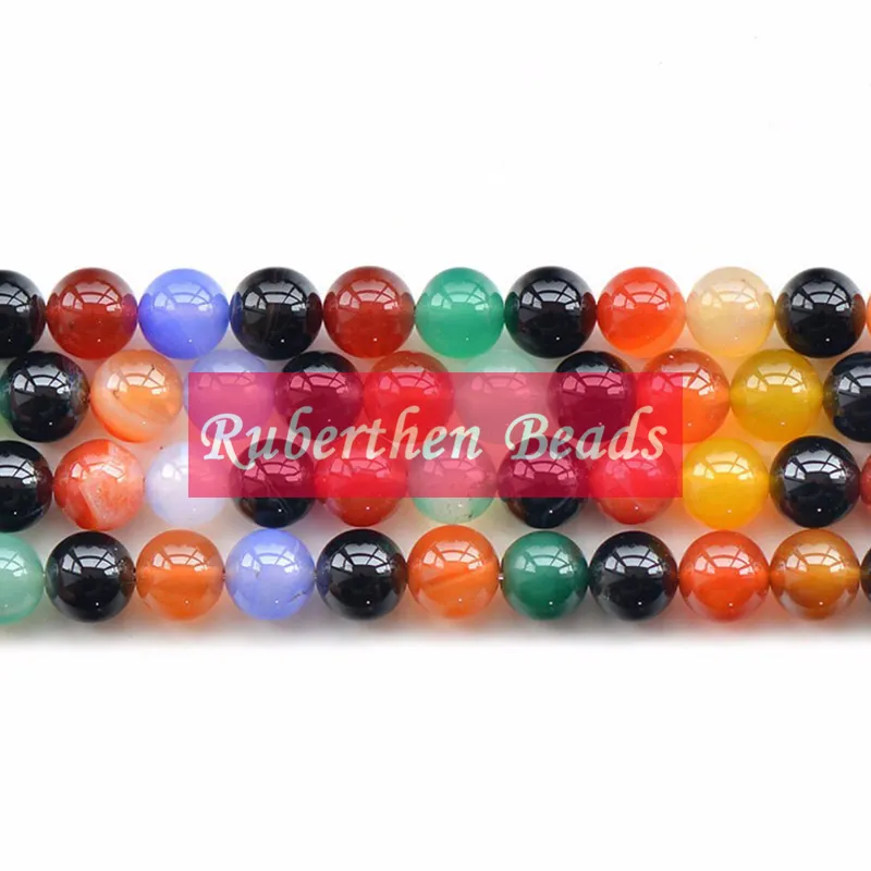 NB0017 groothandel hoge hoeveelheid natuurlijke mix kleur agaat kralen diy sieraden accessoire trendy losse steen ronde kralen voor maken sieraden