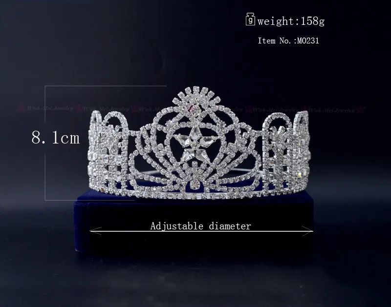 Coroa de concurso Miss Teen USA High Quanlity Rhinestone Tiaras Bridal Hair Jóias Acessórios de Jóias