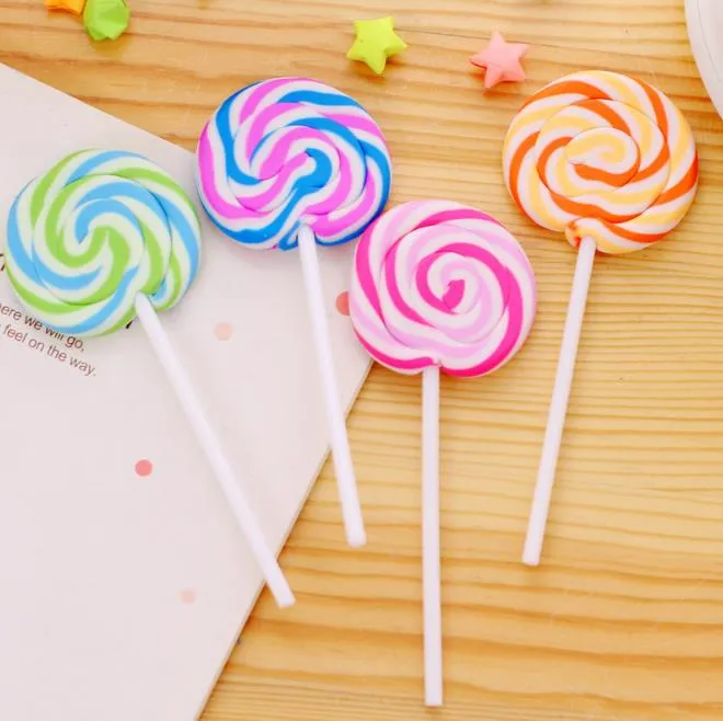 Cartoon Erasers Candy Funny Rubber Eraser Office and Study Kids Gifts Cute Stationery Novelty Lollipop Erasers SN1084