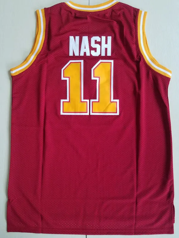 Santa Clara Broncos Steve Nash College Jerseys 13 Men Red Color