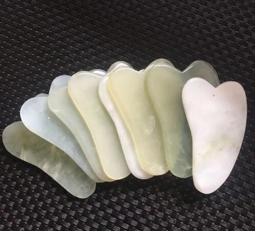GUA SHA лечение лица Guasha Massage Tool Chinese Natural Jade Coney Scraping инструменты для лица