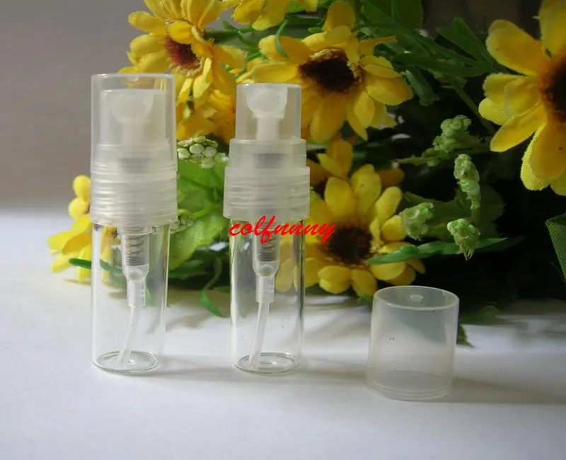 2ML Glass Perfume Bottle, Mini refillable spray bottle, 2ml glass atomizer perfume is divided into bottles