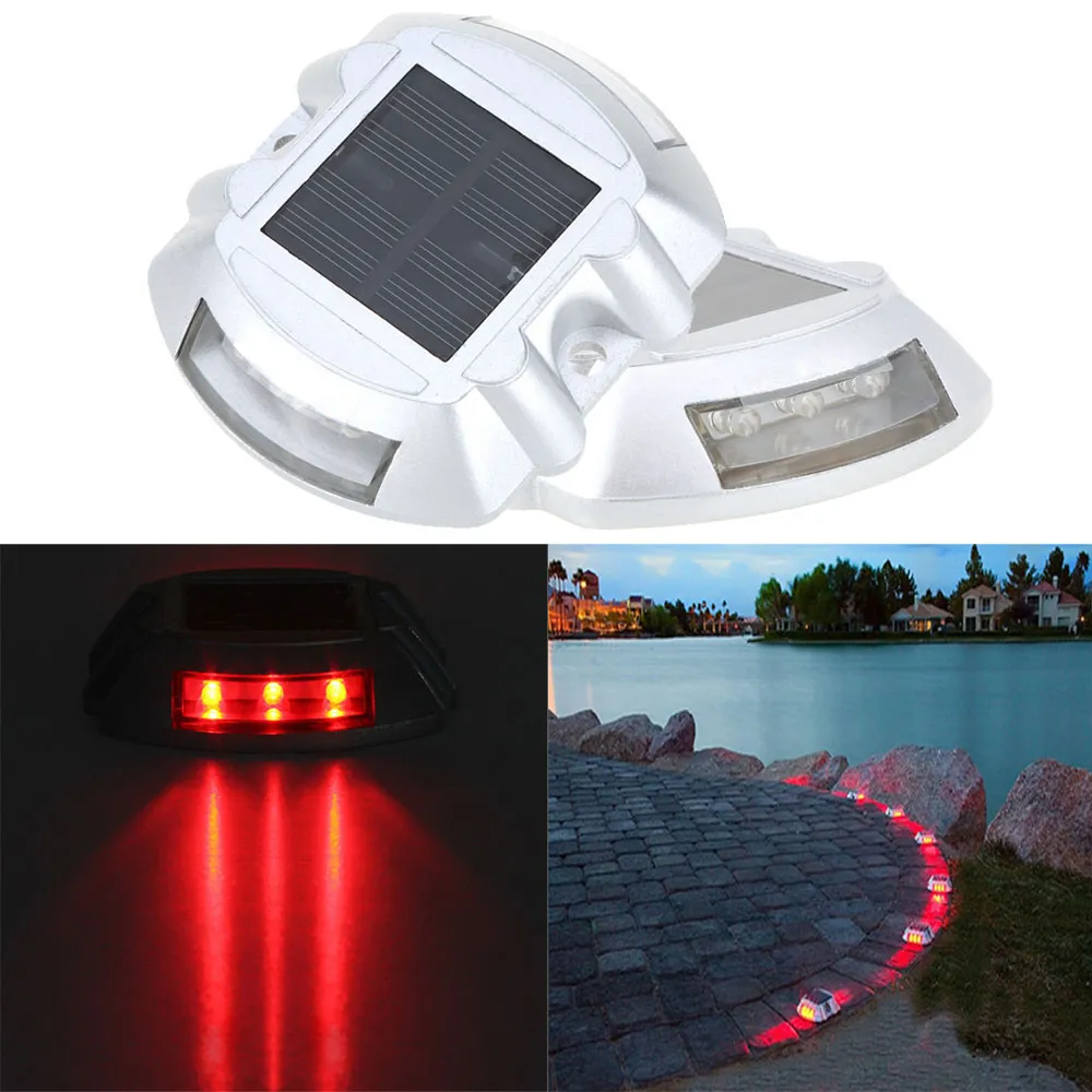 Underground light Solar warning lamp road surface lighting for Garden Landscape Street Pathway Outdoor Path Floor