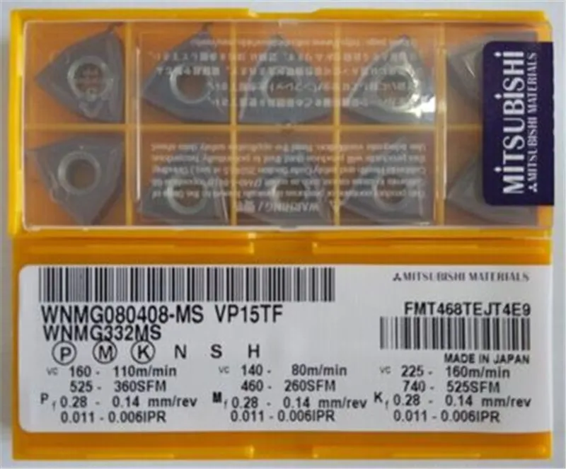 10pcs karbür uçlar WNMG080404-MS WNMG080408-MS VP15TF MP735 US735 UE6110 MP9015 US7020 Ücretsiz nakliye!