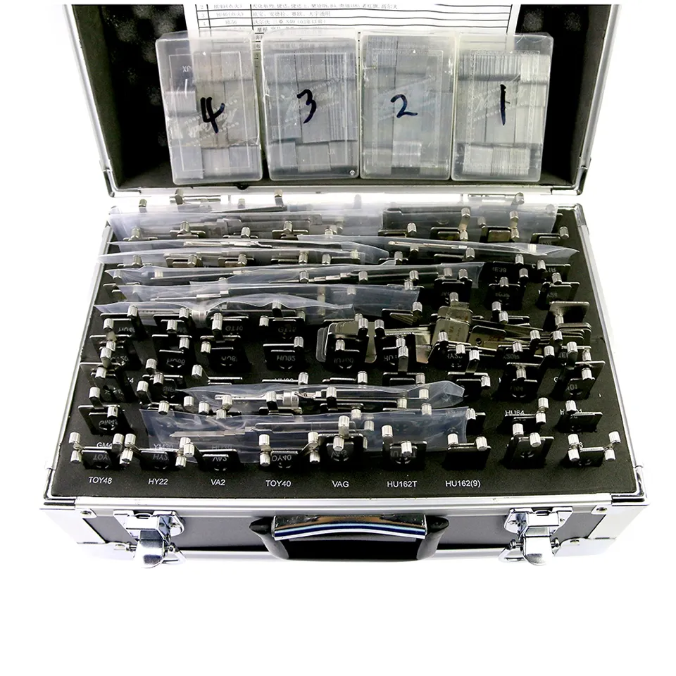 مستر Lishi 2in1 Decoder and Pick - مجموعة كاملة 93 قطعة مع حقيبة تخزين