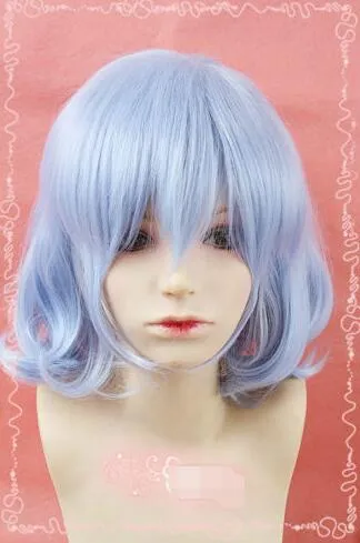 Ly cs venda barato festa de dança cosplaysamagi parque brilhante myusu lindo gelo azul cosplay peruca cabelo