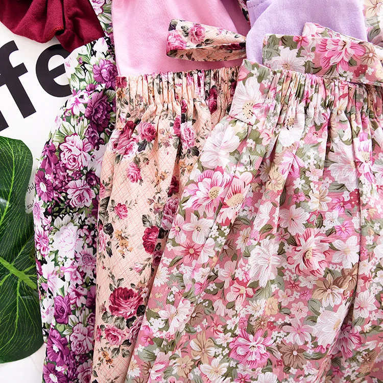 Jupes à bretelles florales pour petites filles, robes à bretelles à imprimé Floral INS, vêtements Boutique pour enfants, été 2018, C3615